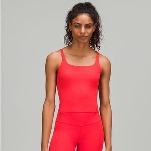 Lululemon Strappy Nulu Shelf Tank Top - Size 6 Love Red
